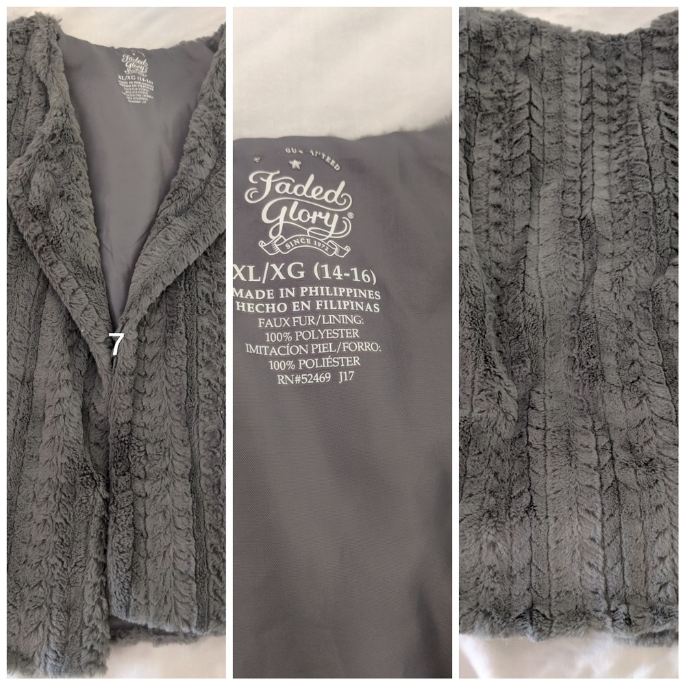 Girls Soft Faux Fur Sleeveless Vest